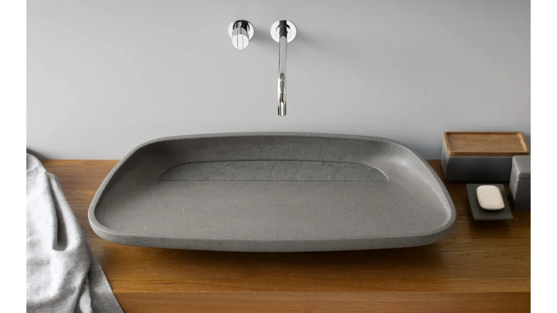 Lavabo da appoggio in pietra Inkstone 02 di Neutra