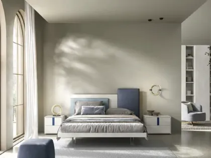 Letto Mondrian C13 con testiera di Moretti Compact Giorno Notte