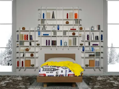 Libreria Design Composizione Home 01 Brand Astor Mobili